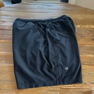 Lululemon Black Athletic Shorts, M, 6” w/ liner